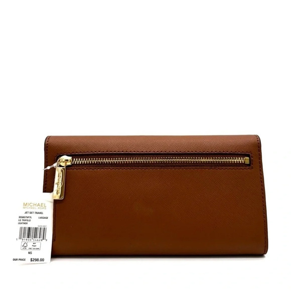 Michael Kors Large trifold Wallet Luggage Brown (NWT) - Picture 6 of 9